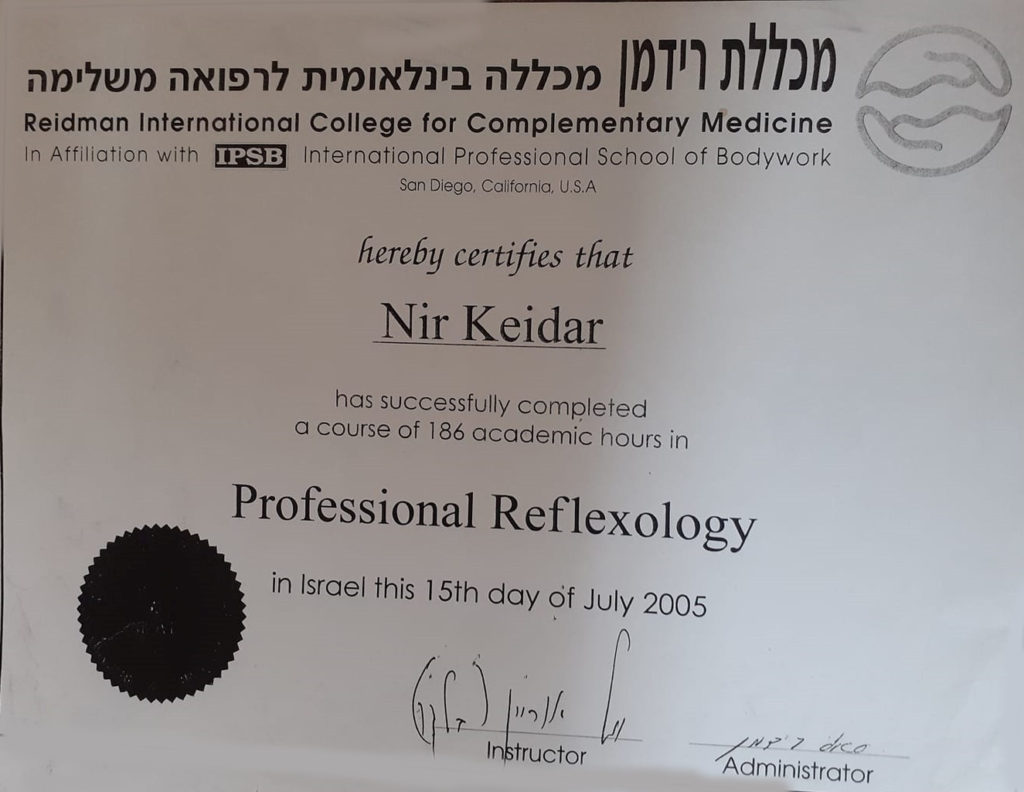 Reflexologist in Eilat Nir Kedar